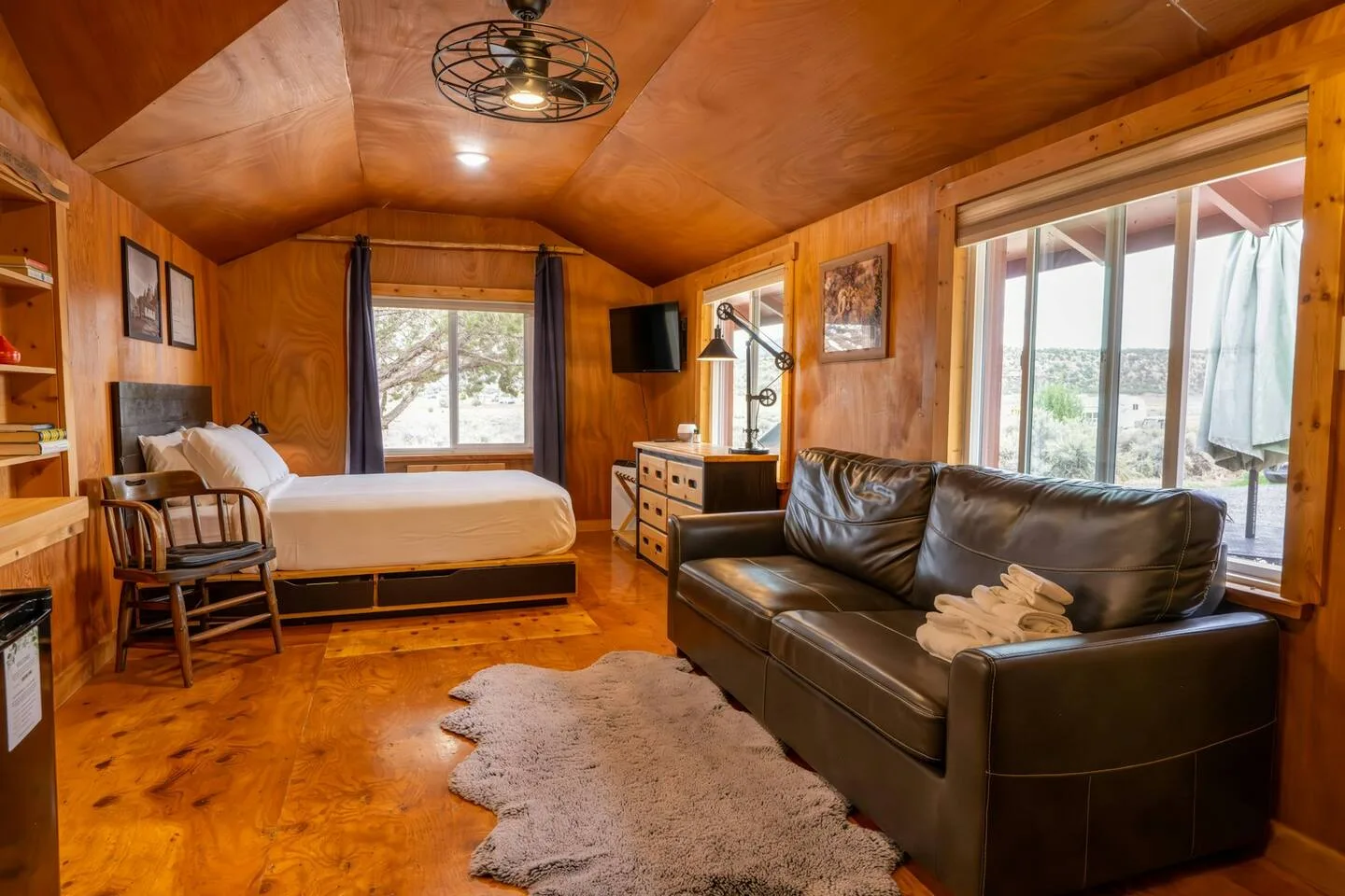 Zion Ranger Cabin interior with rustic furnishings