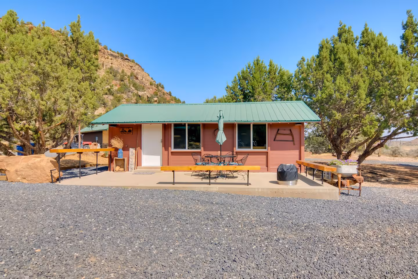 Zion Ranger Cabin interior with rustic furnishings